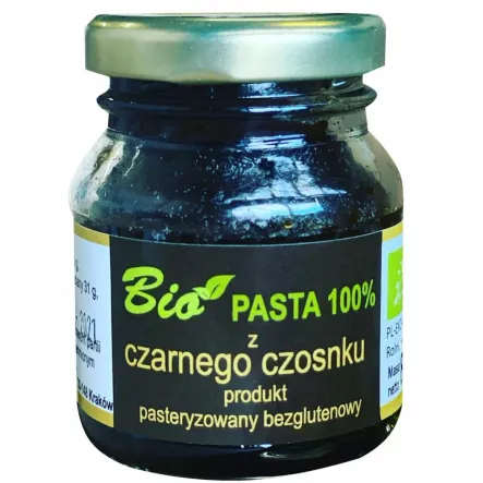 Pasta z Czarnego Czosnku Bezglutenowa Bio 80 g - Przetwory z Natury