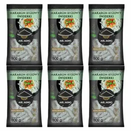 6 x Makaron Ryżowy ŚWIDERKI Bezglutenowy 500 g - Mr. Ming