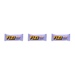 3 x Baton w Polewie Czekoladowej Orzech Ziemny + Karmel Bez Dodatku Cukru 45 g - FIZI
