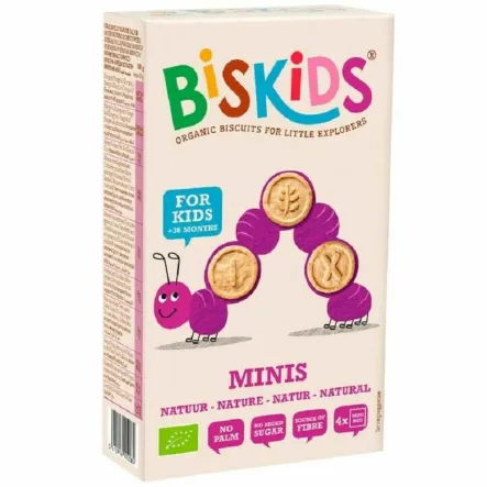 Ciasteczka Mini Jabłkowe BIO 120 g - Biskids