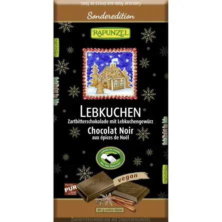 Czekolada Gorzka z Przyprawą Do Piernika Bio 80 g - Rapanuzel