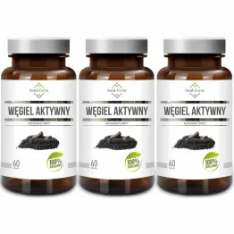 3 x Węgiel Aktywny 180 mg 60 Kapsułek - Soul Farm