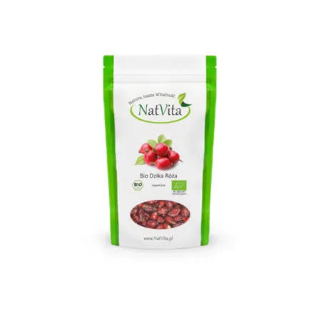 Dzika Róża Owoc Suszony Bio 500 g NatVita