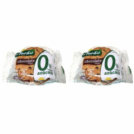 2 x Ciastka z Kawałkami Czekolady Bez Dodatku Cukru 45 g - Florbu