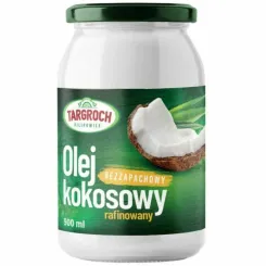 Olej Kokosowy Rafinowany Bezzapachowy 900 ml - Targroch - do Smażenia, Bezwonny z Kokosów