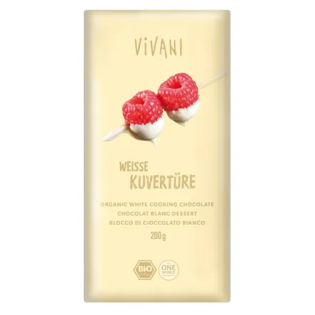 Kuwertura Biała Do Gotowania Z Wanilią Bio 200 G - Vivani