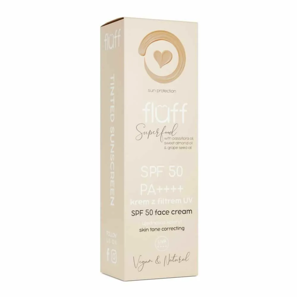 Krem SPF 50 Wyrównujący Koloryt Skóry 50 ml - Fluff – MarketBio