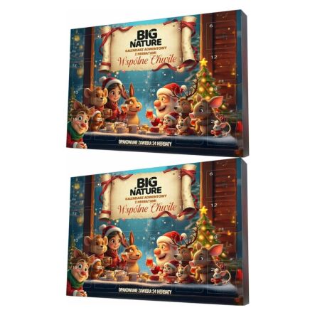 2 x Kalendarz Adwentowy z 24 Różnymi Herbatami+ Zaparzaczem WSPÓLNE CHWILE 157,5 g - Big Nature