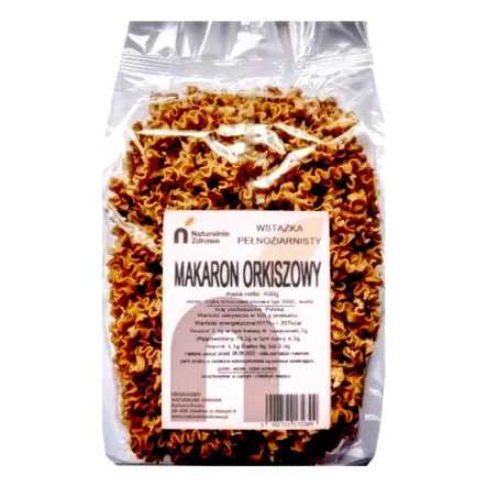 Makaron Orkiszowy Pełnoziarnisty Wstążka 400 g - Naturalnie Zdrowe