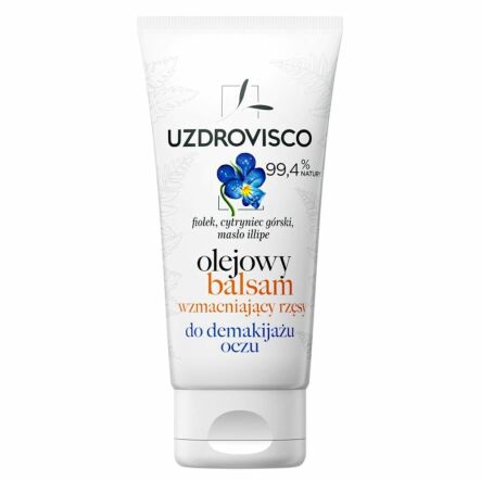 Balsam Olejowy Do Demakijażu Oczu Wzmacniający Rzęsy - Fiołek 60 ml - Uzdrovisco