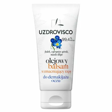 Balsam Olejowy Do Demakijażu Oczu Wzmacniający Rzęsy - Fiołek 60 ml - Uzdrovisco