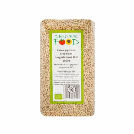 Kasza Gryczana Niepalona Bezglutenowa Bio 1000 g Denver