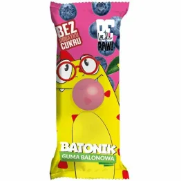 BeRaw Kids Batonik Guma Balonowa Bez Dodatku Cukru 25 g - Foodwell