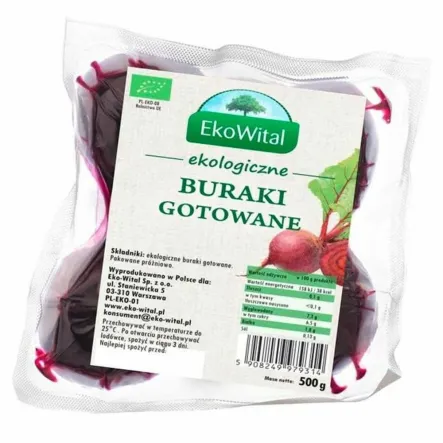 Buraki Gotowane BIO 500 g - Ekowital (data: 25.09.2025)