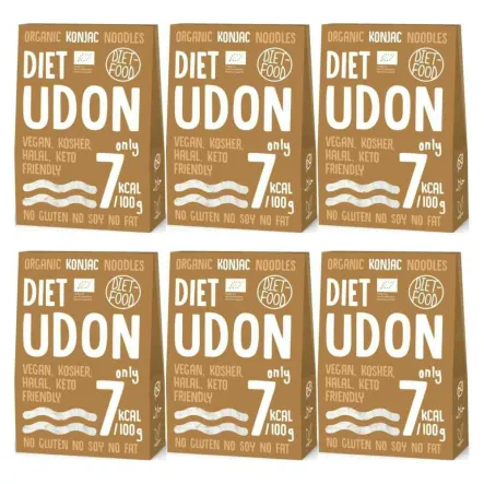 6 x Makaron Shirataki Konjac Udon Bio 385 g (300 g) - Diet-Food