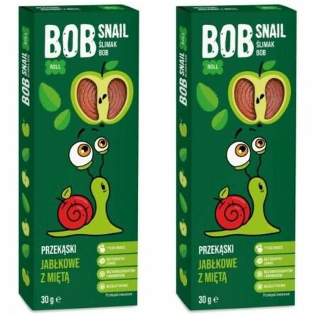 2 x Przekąska Jabłkowo - Miętowa Bez Dodatku Cukru 30 g - Bob Snail
