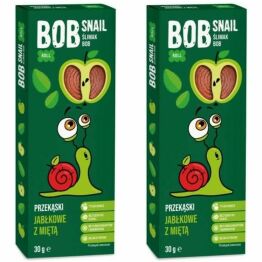 2 x Przekąska Jabłkowo - Miętowa Bez Dodatku Cukru 30 g - Bob Snail