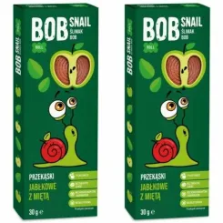 2 x Przekąska Jabłkowo - Miętowa Bez Dodatku Cukru 30 g - Bob Snail