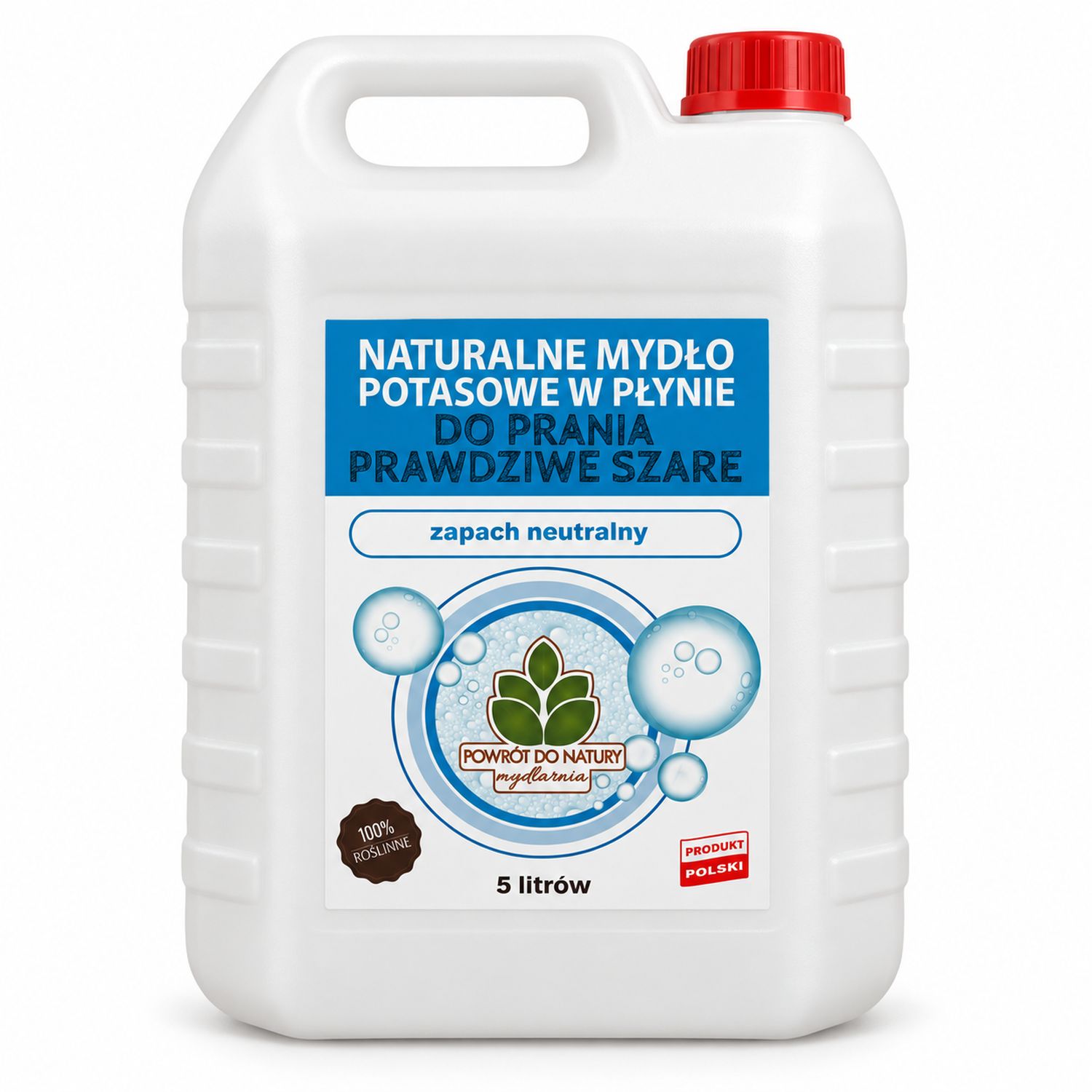 Naturalne Mydło Potasowe w Płynie do Prania Prawdziwe Szare Zapach Neutralny 5 l - Powrót do Natury