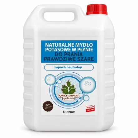 Naturalne Mydło Potasowe w Płynie do Prania Prawdziwe Szare Zapach Neutralny 5 l - Powrót do Natury