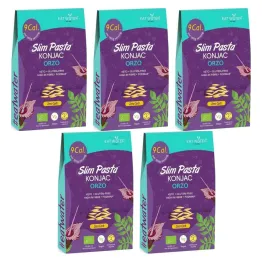 5 x Makaron Konjac w Kształcie Orzo Bezglutenowy Bio 270 g (200 g) - SLIM PASTA
