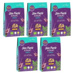 5 x Makaron Konjac w Kształcie Orzo Bezglutenowy Bio 270 g (200 g) - SLIM PASTA