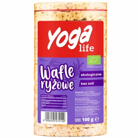 Wafle Ryżowe Bez Soli Bio 100 g - Yoga Life