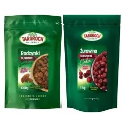 Rodzynki Suszone 1 kg - Targroch + Żurawina Suszona Cała 1 kg - Targroch