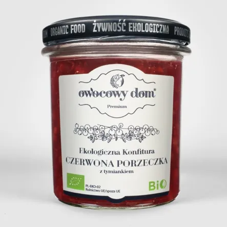 Konfitura Czerwona Porzeczka Z Tymiankiem Eko 300 G - Owocowy Dom