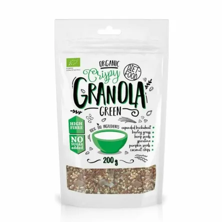 Bio Granola Green 200 g - Diet Food - Przecena Krótka Data Minimalnej Trwałości