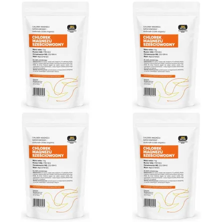 4 x Chlorek Magnezu Sześciowodny 1kg - Big Nature