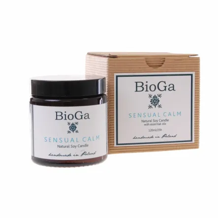 Świeczka SENSUAL CALM 120 ml - BioGa- Świeca sojowa