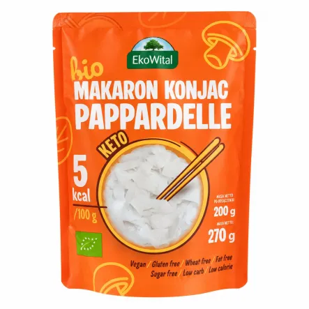 Makaron Konjac Pappardelle BIO Keto 270 g (200 g) - EkoWital