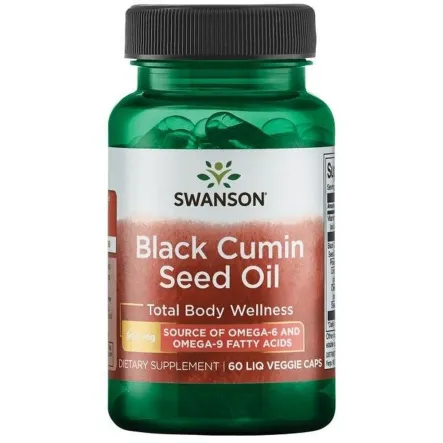 Olej z Nasion Czarnego Kminu 500 mg 60 Kapsułek - Swanson - Wyprzedaż