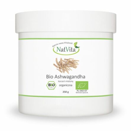 Ashwagandha Mielona Bio 250 g - Natvita