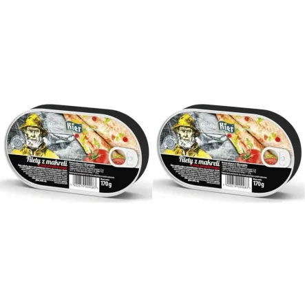 2 x Filety z Makreli w Sosie Pomidorowym 170 g - Kier