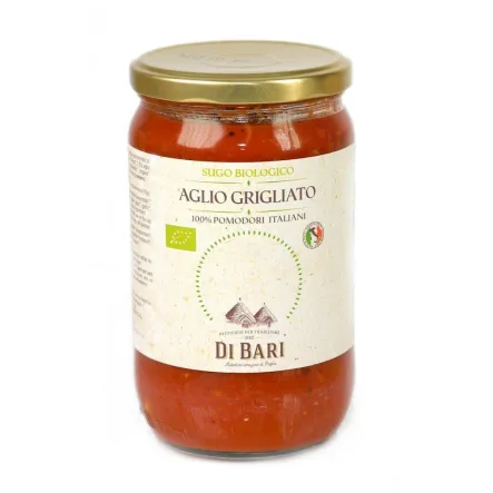 Sos Pomidorowy z Grillowanym Czosnkiem Bio 680 g - Pastificio Di Bari