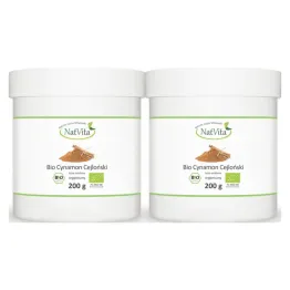 2 x Bio Cynamon Cejloński Mielony 200 g - Natvita