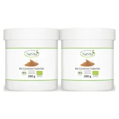 2 x Bio Cynamon Cejloński Mielony 200 g - Natvita