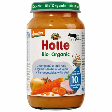 Warzywa z Cielęciną od 10 Miesiąca Bio 220 g - Holle