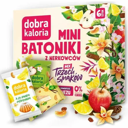 Mini Batoniki Mix Trzech Smaków 102 g (6x 17 g) - Dobra Kaloria