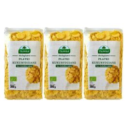 3 x Płatki Kukurydziane Bez Dodatku Cukru BIO 300 g - Eko-Wital