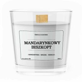 Sojowa Świeca Zapachowa MANDARYNKOWY BISZKOPT 200 ml - Vitafarm