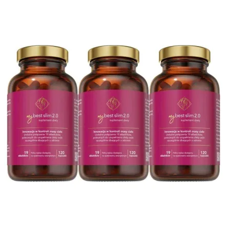 3 x My BestSlim 2.0 - 120 Kapsułek MyBestPharm - My Best Slim