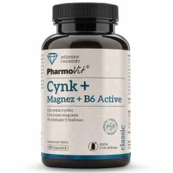 Cynk+ Magnez+ B6 Active 120 Kapsułek - Pharmovit
