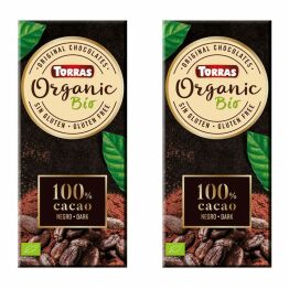 2 x Czekolada Gorzka 100% Kakao Bez Dodatku Cukru BIO 100 g - Torras
