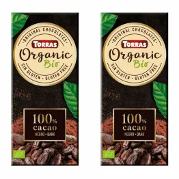2 x Czekolada Gorzka 100% Kakao Bez Dodatku Cukru BIO 100 g - Torras