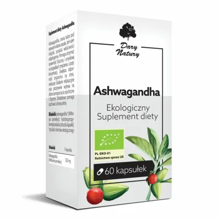 Ashwagandha 520 mg 60 Kapsułek Bio - Dary Natury
