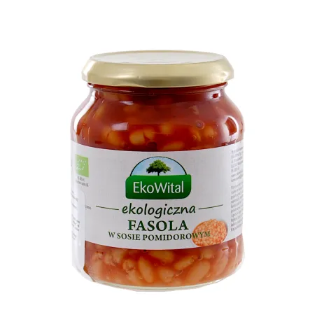 Fasola Biała w Sosie Pomidorowym Bio 360 g Eko-Wital