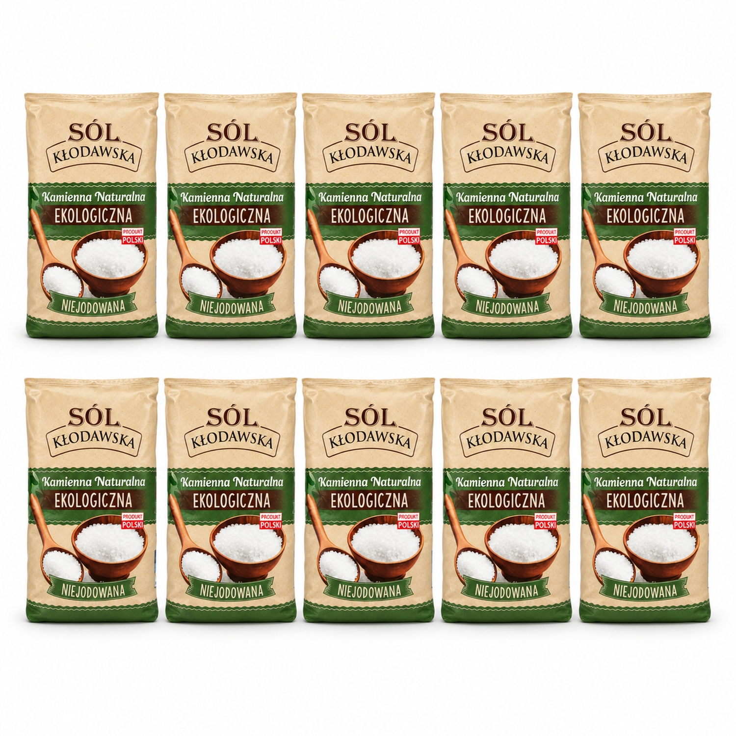 10 x Sól Kłodawska Ekologiczna Naturalna 1100 g Kopalnia Kłodawa